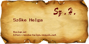 Szőke Helga névjegykártya