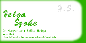 helga szoke business card